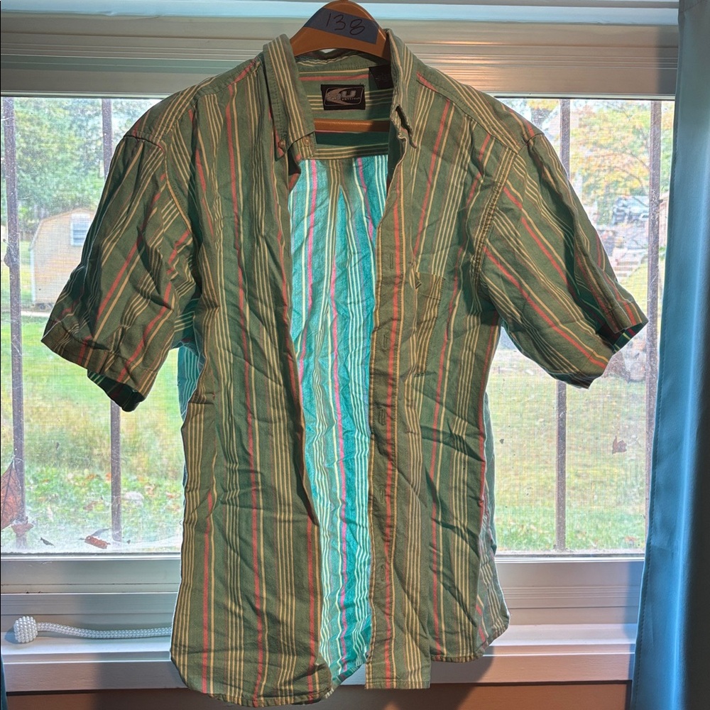 Vintage Striped Short Sleeve Shirt